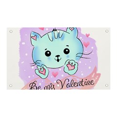 Cat Valentine-s Day Valentine Banner And Sign 5  X 3  by Semog4