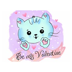 Cat Valentine-s Day Valentine Premium Plush Fleece Blanket (extra Small) by Semog4