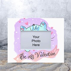 Cat Valentine-s Day Valentine White Tabletop Photo Frame 4 x6  by Semog4