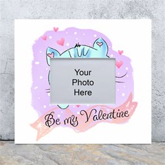 Cat Valentine-s Day Valentine White Wall Photo Frame 5  X 7  by Semog4