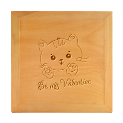 Cat Valentine-s Day Valentine Wood Photo Frame Cube by Semog4