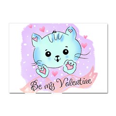 Cat Valentine-s Day Valentine Crystal Sticker (a4) by Semog4