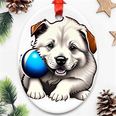 Dog Animal Pet Puppy Pooch Ornament (oval) by Semog4