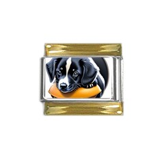 Dog Animal Cute Pet Puppy Pooch Gold Trim Italian Charm (9mm) by Semog4