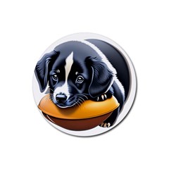 Dog Animal Cute Pet Puppy Pooch Rubber Coaster (round) by Semog4