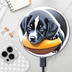 Dog Animal Cute Pet Puppy Pooch Wireless Fast Charger(white) by Semog4