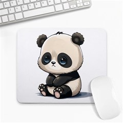 Cute Panda Bear Animal Cartoon Large Mousepad by Semog4