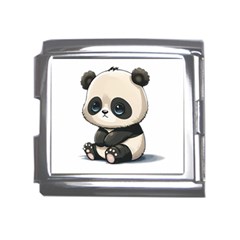 Cute Panda Bear Animal Cartoon Mega Link Italian Charm (18mm) by Semog4