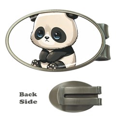 Cute Panda Bear Animal Cartoon Money Clips (oval)  by Semog4