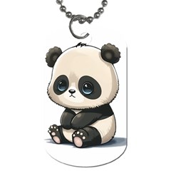 Cute Panda Bear Animal Cartoon Dog Tag (one Side) by Semog4