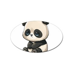 Cute Panda Bear Animal Cartoon Sticker Oval (10 Pack) by Semog4