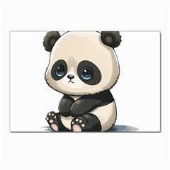 Cute Panda Bear Animal Cartoon Postcards 5  X 7  (pkg Of 10) by Semog4