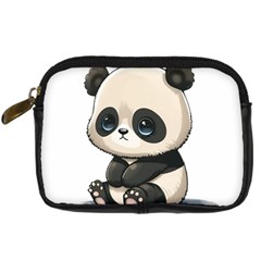 Cute Panda Bear Animal Cartoon Digital Camera Leather Case by Semog4