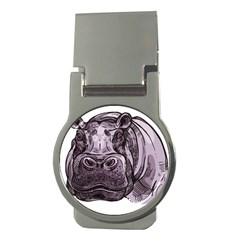 Hippopotamus Animal Wildlife Hippo Money Clips (round)  by Semog4