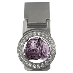 Hippopotamus Animal Wildlife Hippo Money Clips (cz)  by Semog4