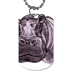 Hippopotamus Animal Wildlife Hippo Dog Tag (one Side) by Semog4