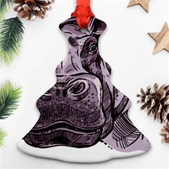 Hippopotamus Animal Wildlife Hippo Ornament (christmas Tree)  by Semog4