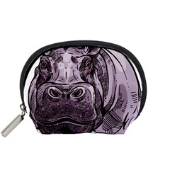 Hippopotamus Animal Wildlife Hippo Accessory Pouch (small) by Semog4