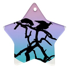 Birds Bird Vultures Tree Branches Ornament (star) by Semog4