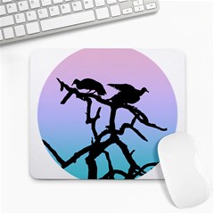 Birds Bird Vultures Tree Branches Large Mousepad by Semog4