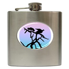 Birds Bird Vultures Tree Branches Hip Flask (6 Oz) by Semog4