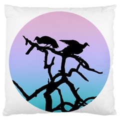 Birds Bird Vultures Tree Branches Standard Premium Plush Fleece Cushion Case (two Sides) by Semog4