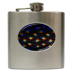 Rainbows Pixel Pattern Hip Flask (6 Oz) by Semog4