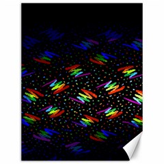 Rainbows Pixel Pattern Canvas 12  X 16  by Semog4