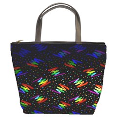 Rainbows Pixel Pattern Bucket Bag by Semog4