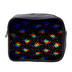 Rainbows Pixel Pattern Mini Toiletries Bag (two Sides) by Semog4