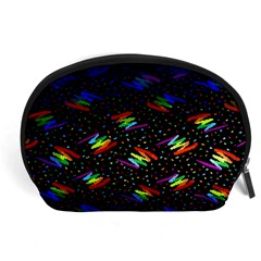 Rainbows Pixel Pattern Accessory Pouch (large) by Semog4