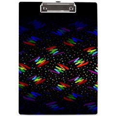 Rainbows Pixel Pattern A4 Acrylic Clipboard by Semog4