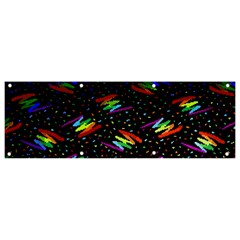 Rainbows Pixel Pattern Banner And Sign 9  X 3  by Semog4