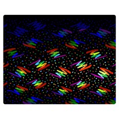 Rainbows Pixel Pattern Premium Plush Fleece Blanket (medium) by Semog4