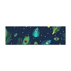 Blue Background Pattern Feather Peacock Sticker Bumper (10 Pack) by Semog4