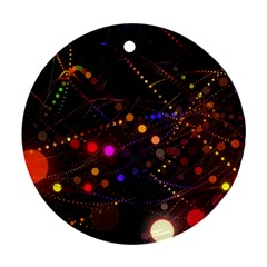 Abstract Light Star Design Laser Light Emitting Diode Ornament (round) by Semog4