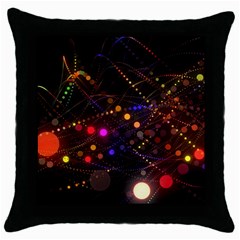 Abstract Light Star Design Laser Light Emitting Diode Throw Pillow Case (black) by Semog4