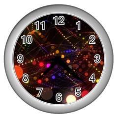 Abstract Light Star Design Laser Light Emitting Diode Wall Clock (silver) by Semog4