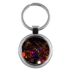 Abstract Light Star Design Laser Light Emitting Diode Key Chain (round) by Semog4