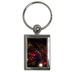 Abstract Light Star Design Laser Light Emitting Diode Key Chain (rectangle) by Semog4