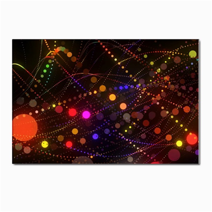 Abstract Light Star Design Laser Light Emitting Diode Postcard 4 x 6  (Pkg of 10)