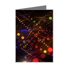 Abstract Light Star Design Laser Light Emitting Diode Mini Greeting Card by Semog4