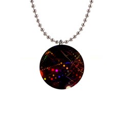 Abstract Light Star Design Laser Light Emitting Diode 1  Button Necklace by Semog4