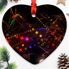 Abstract Light Star Design Laser Light Emitting Diode Heart Ornament (two Sides) by Semog4