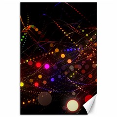 Abstract Light Star Design Laser Light Emitting Diode Canvas 12  X 18  by Semog4