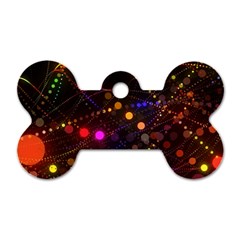 Abstract Light Star Design Laser Light Emitting Diode Dog Tag Bone (two Sides) by Semog4