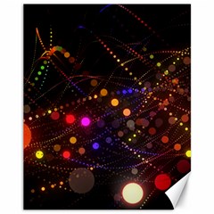 Abstract Light Star Design Laser Light Emitting Diode Canvas 11  X 14  by Semog4