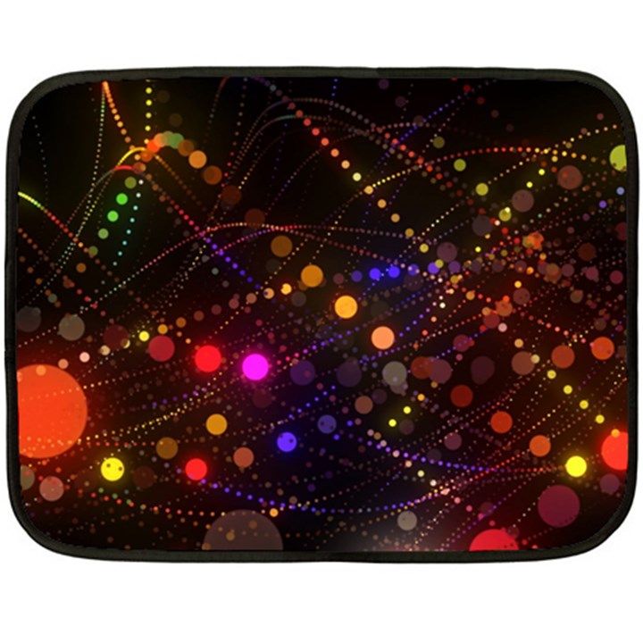 Abstract Light Star Design Laser Light Emitting Diode Two Sides Fleece Blanket (Mini)