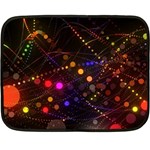 Abstract Light Star Design Laser Light Emitting Diode Two Sides Fleece Blanket (Mini) 35 x27  Blanket Back