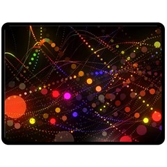 Abstract Light Star Design Laser Light Emitting Diode Fleece Blanket (large) by Semog4